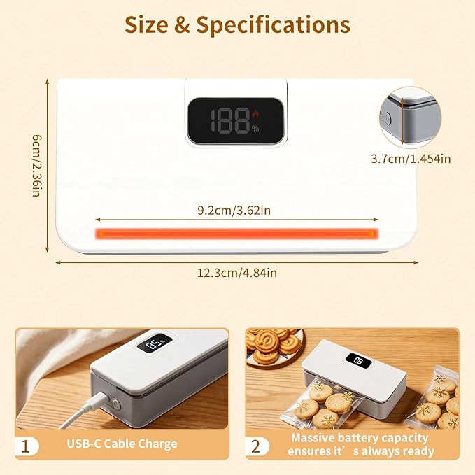 HeatSeal™ - 2in1 Mini Portable Magnetic Food Bag Sealer