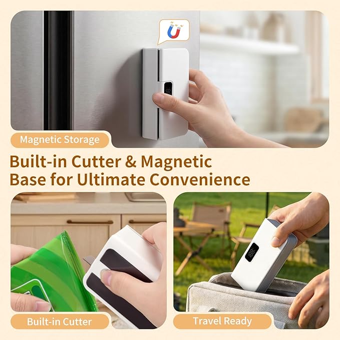 HeatSeal™ - 2in1 Mini Portable Magnetic Food Bag Sealer