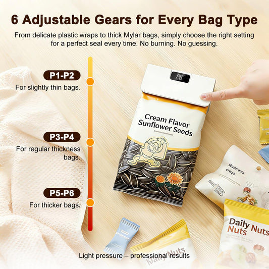 HeatSeal™ - 2in1 Mini Portable Magnetic Food Bag Sealer