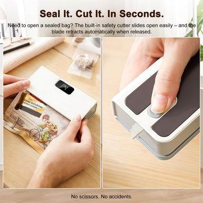 HeatSeal™ - 2in1 Mini Portable Magnetic Food Bag Sealer